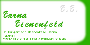 barna bienenfeld business card